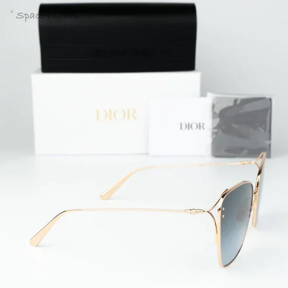 Dior Women Sunglasses Rose Gold Grad Blue Butterfly MISSDIOR 